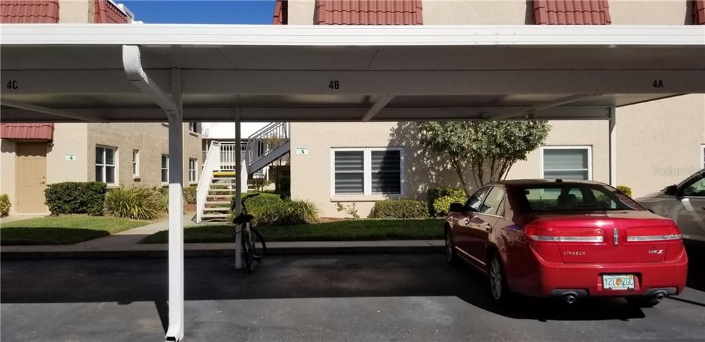 Carport is right by the stairs to your unit!