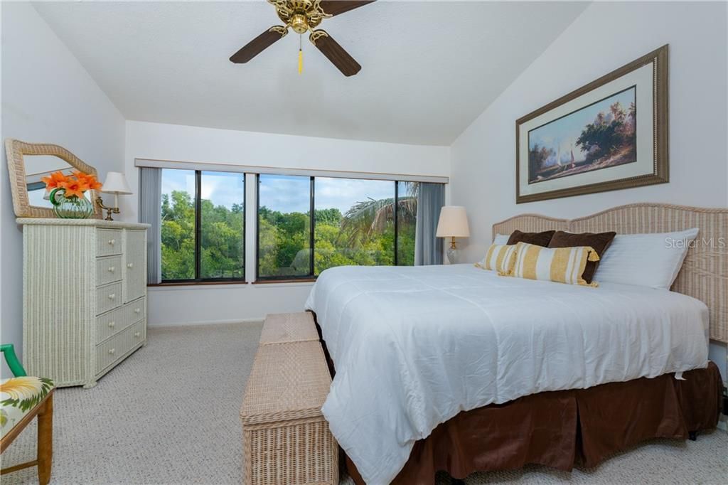 Master bedroom with lovely private views