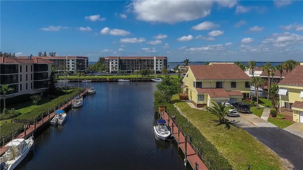 Part of the marina in Emerald Pointe - dockage available in this area