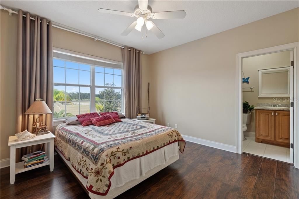 A total of 5 BR's, Upstairs is 1 of 3 Bedrooms, with it's own bathroom.