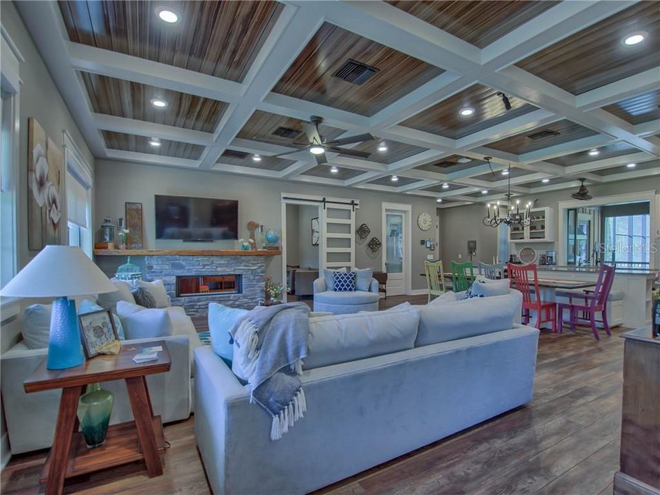 LIVING ROOM - COFFERED CEILING