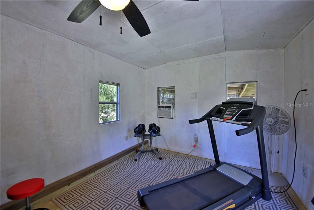 workout room with A/C, electric and water