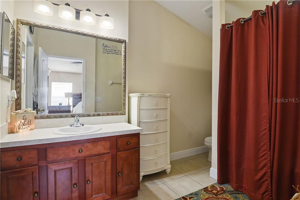 Owners Suite Full Bath with shower, large tub and grand walk-in closet ( not pictured to the left)