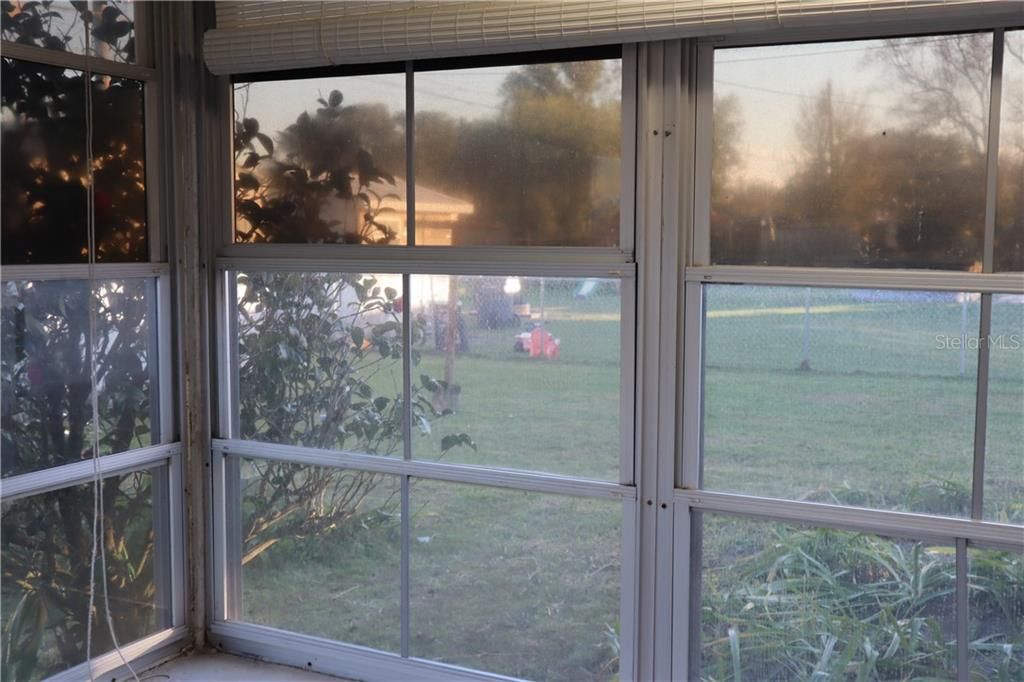 Sunroom looking out to back yard.