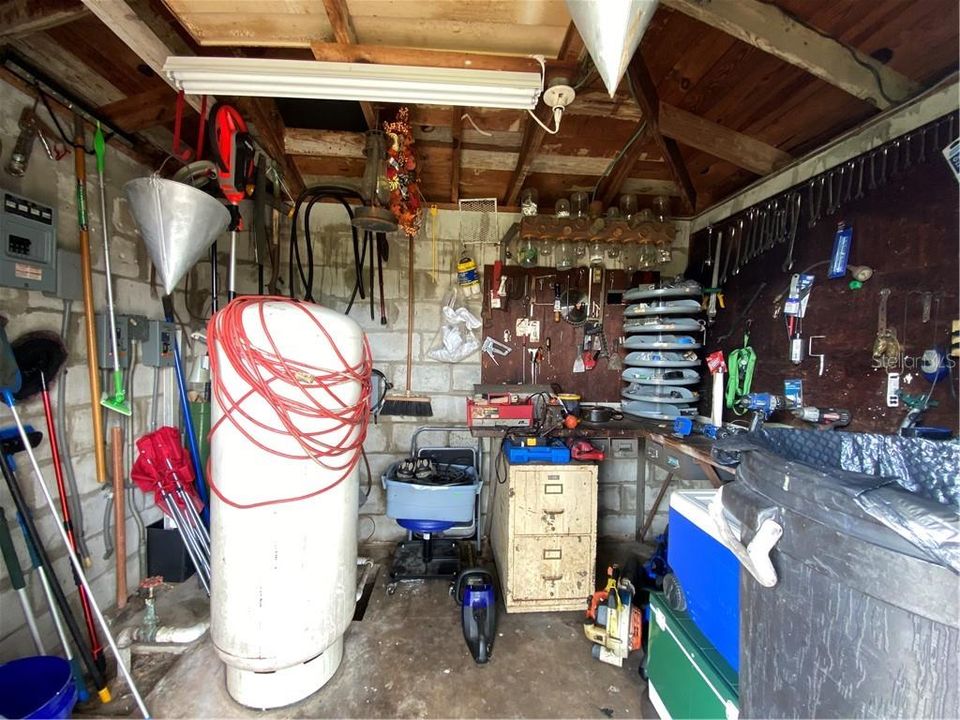 View inside pump house.