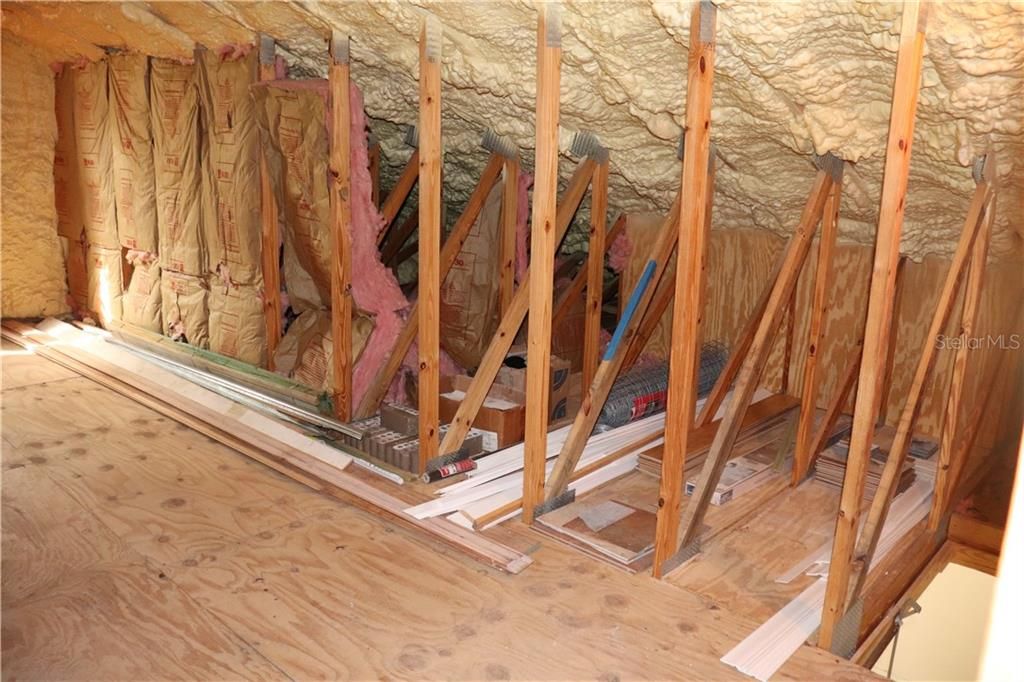 Isynene insulation keeps the attic very comfortable.