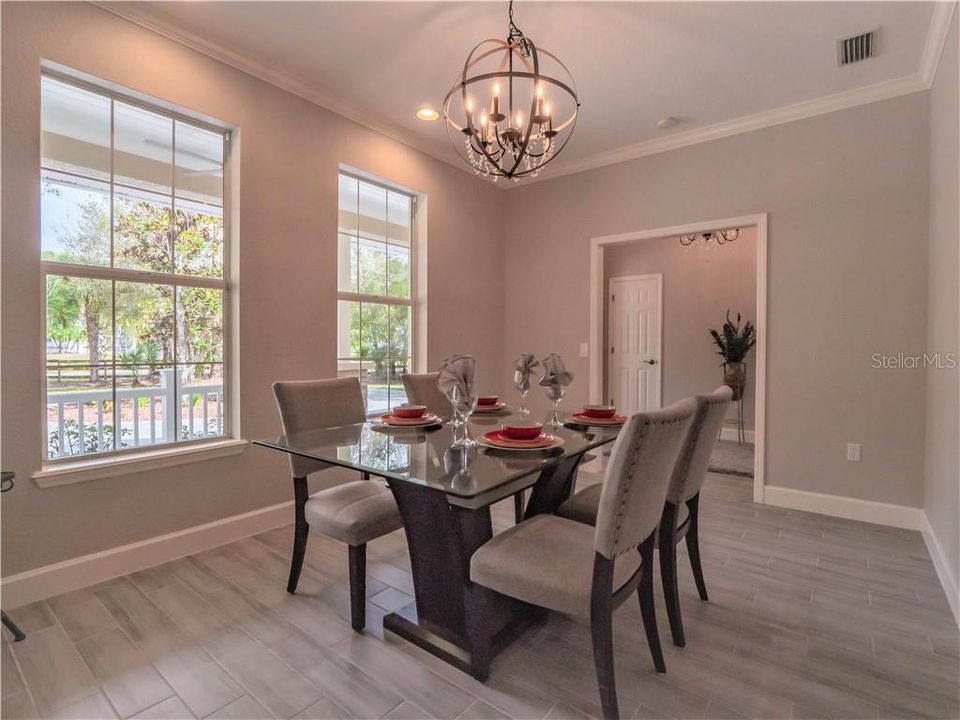 View of the Dinning Room from the kitchen entry