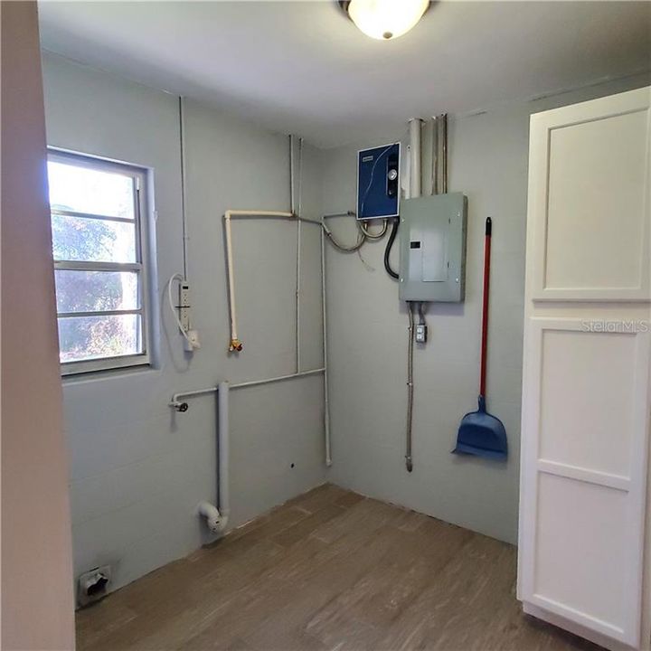 Tankless water heater and new electrical box