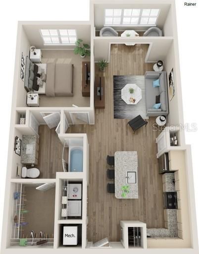 For Rent: $1,696 (1 beds, 1 baths, 865 Square Feet)