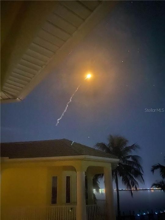 Balcony View of A Rocket Launch