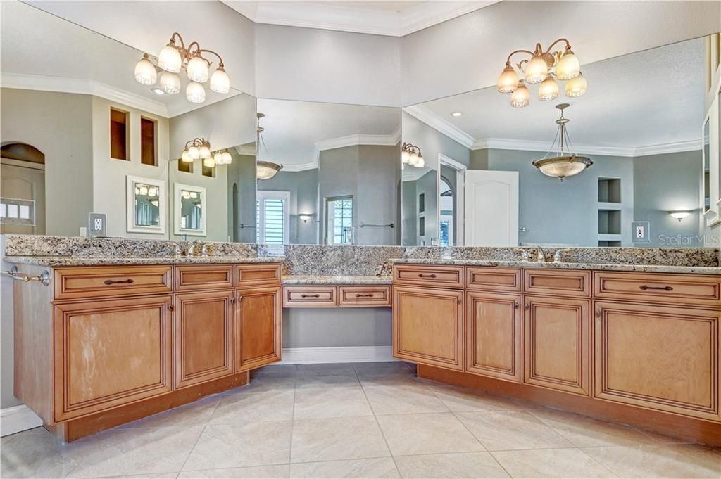 2nd Floor Grand Owners' Suite Bath Double Sink & Makeup Vanity