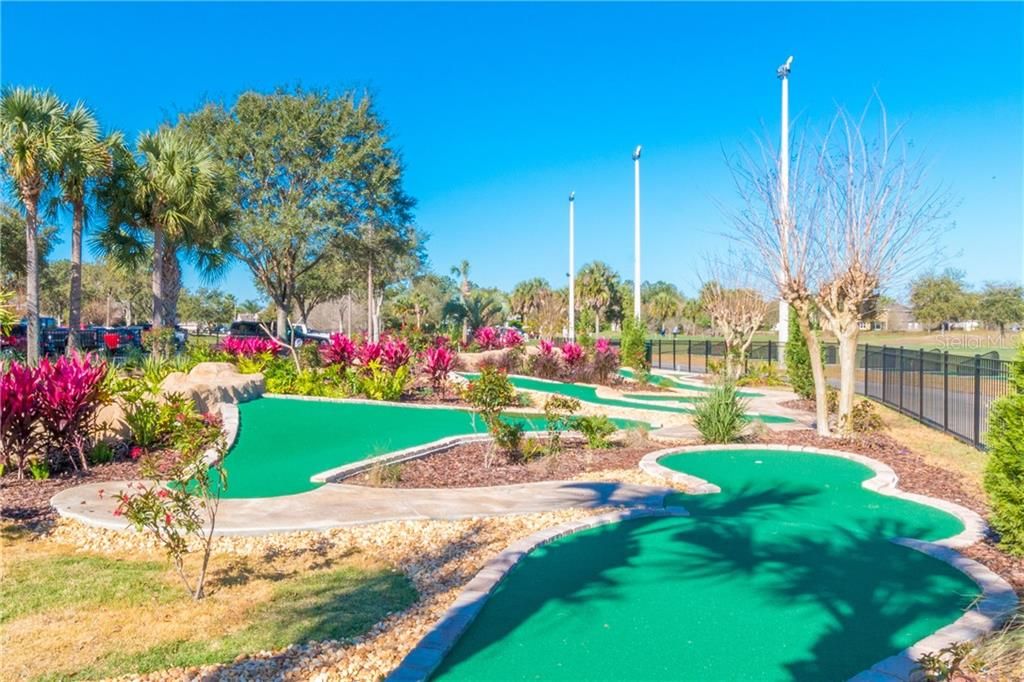 Miniature golf for the whole family.
