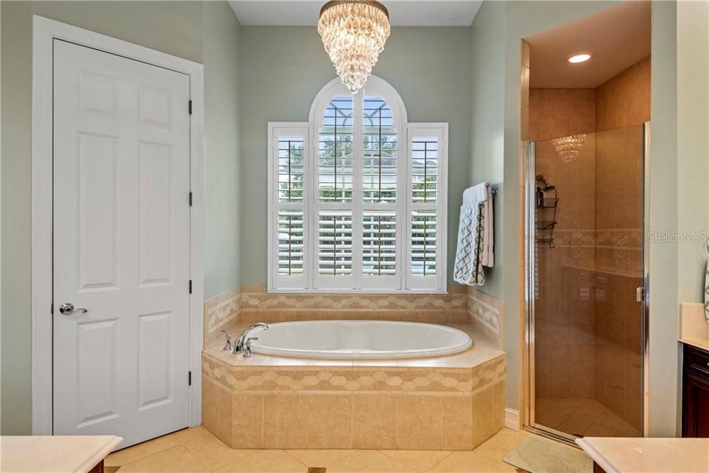 Master Bathroom with  Garden tub and Separate Shower