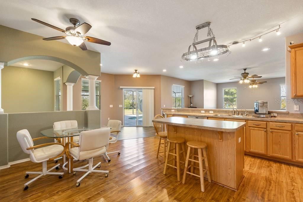 Open Kitchen with views out to pool area