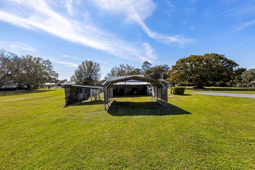 Plenty of storage areas for mowers and 4-wheelers and boats and trailers