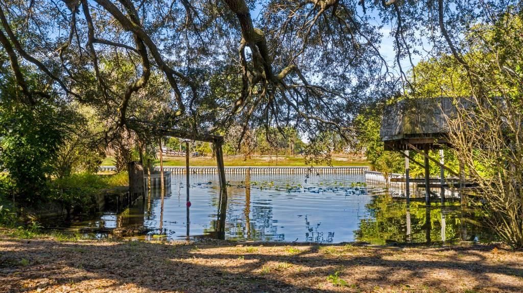 Dock and ramp leading to canal.