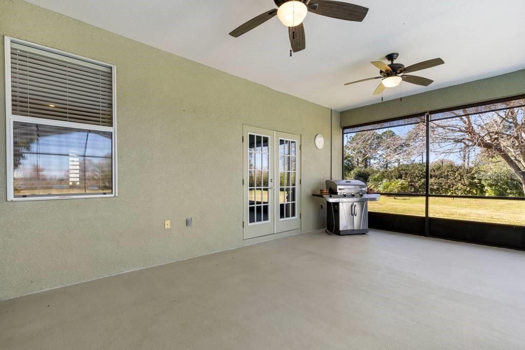 Lanai; French Doors lead to Master Bedroom