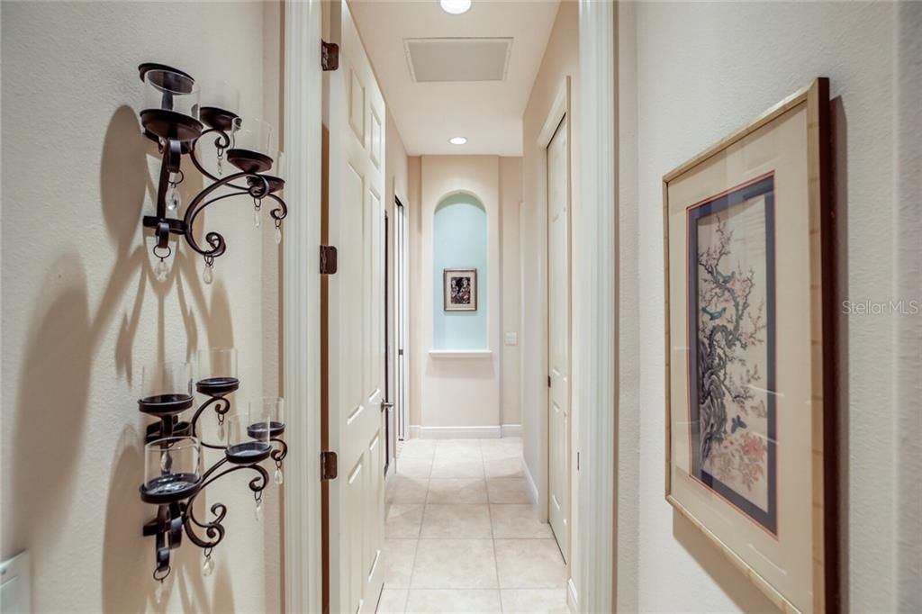 Hallway to owner's suite.
