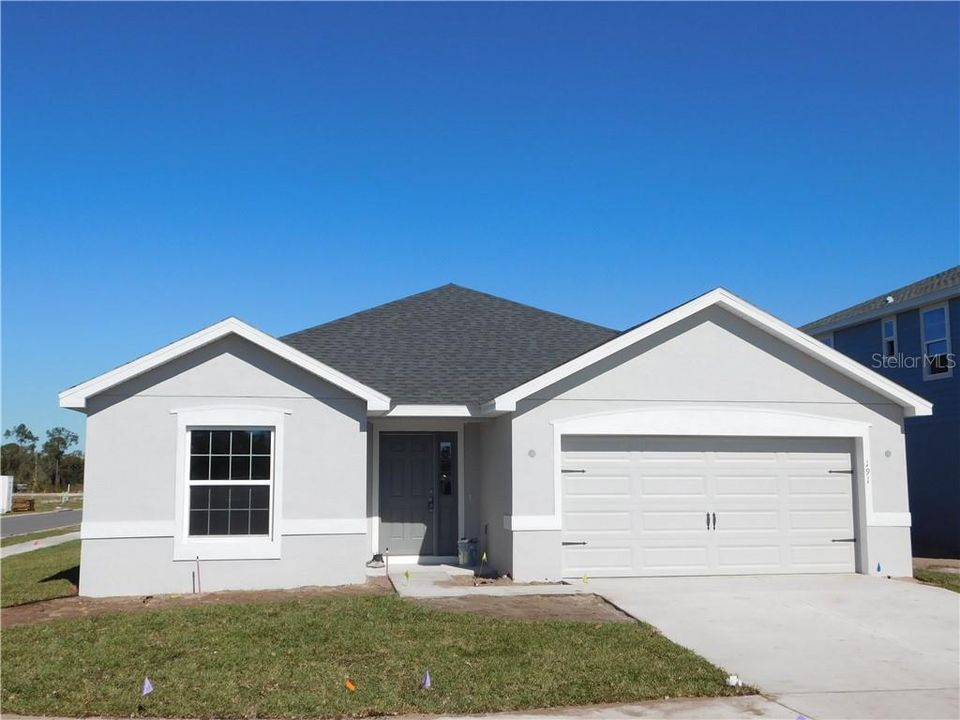 Four bedroom, block & stucco new home with over 2,000 square feet of living area.