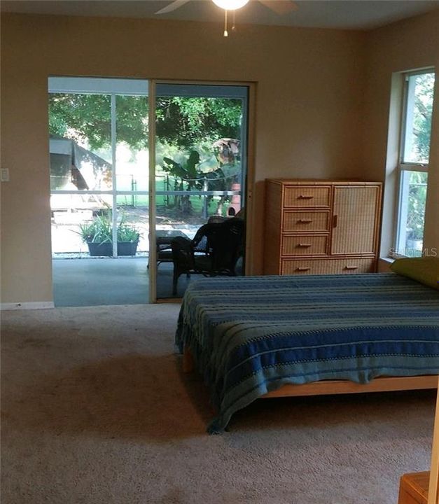 Master bedroom with entry to lanai