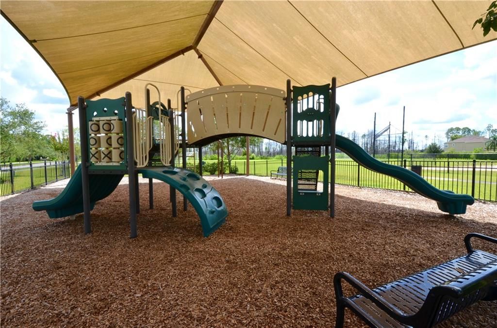 Covered playground and ball fields
