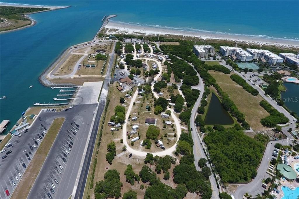 Jetty Park Campground where you can see tons of wildlife, the Coast Guards and cruise ships all while fishing on Fisherman's Pier or on the private beach!