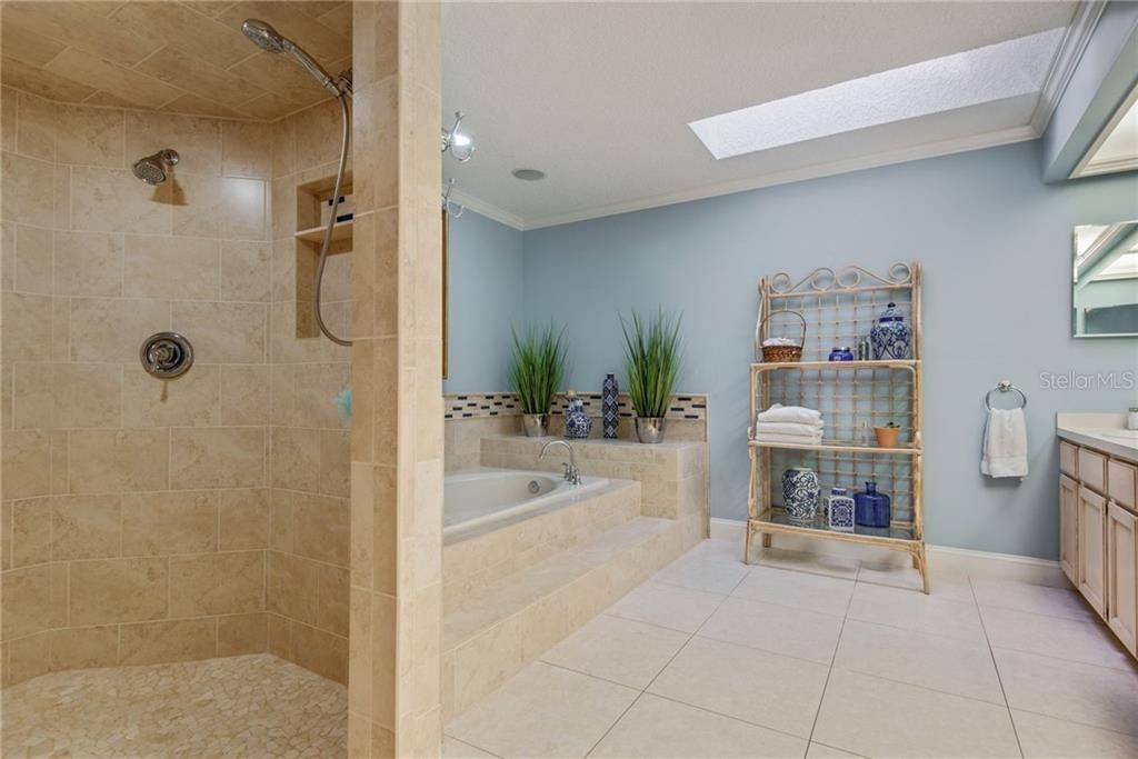 Master shower & tub