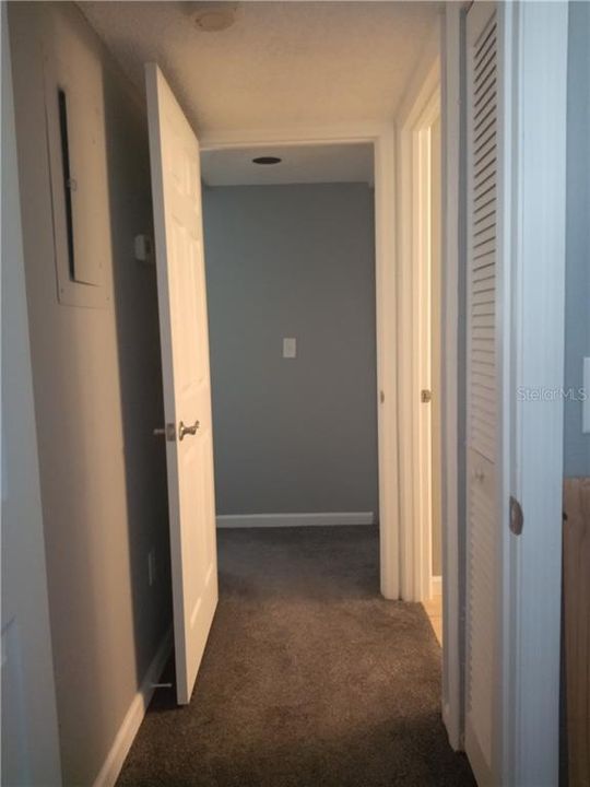 Hall from 2nd Bedroom to 2nd Bath and Laundry Closet