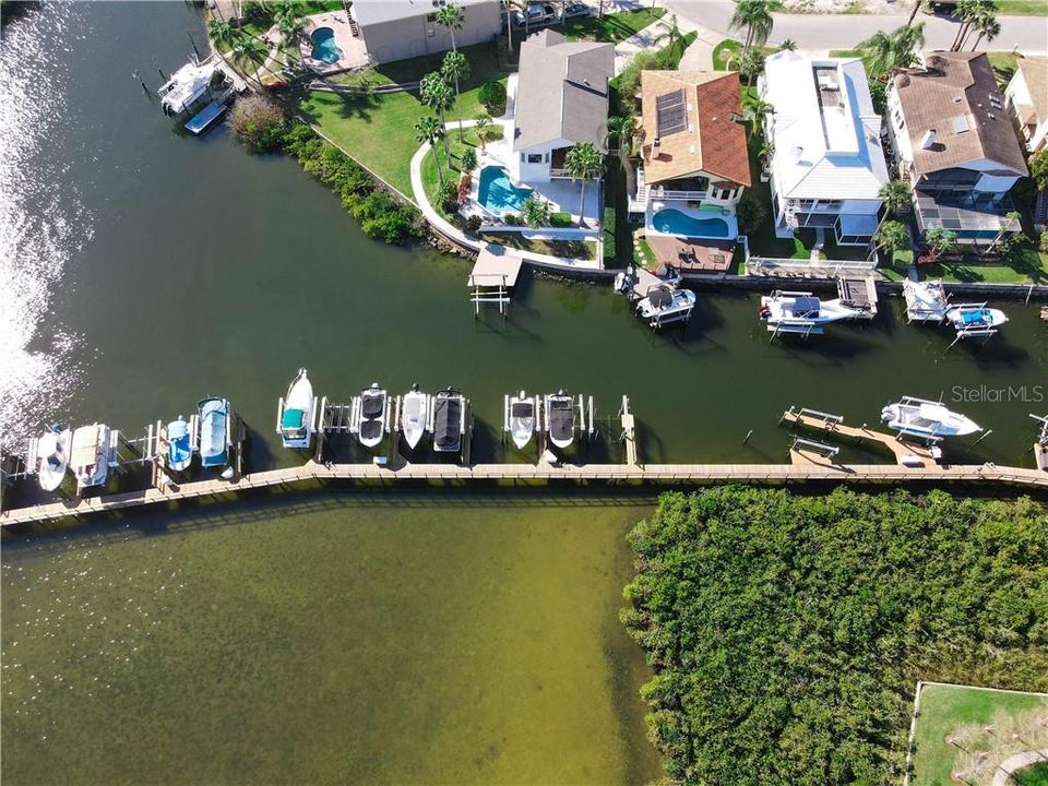 Boat dock and slips for Seaview Place residents,  slip 9 available for separate purchase.
