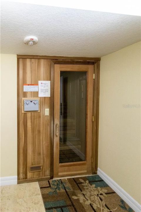 sauna in fitness center