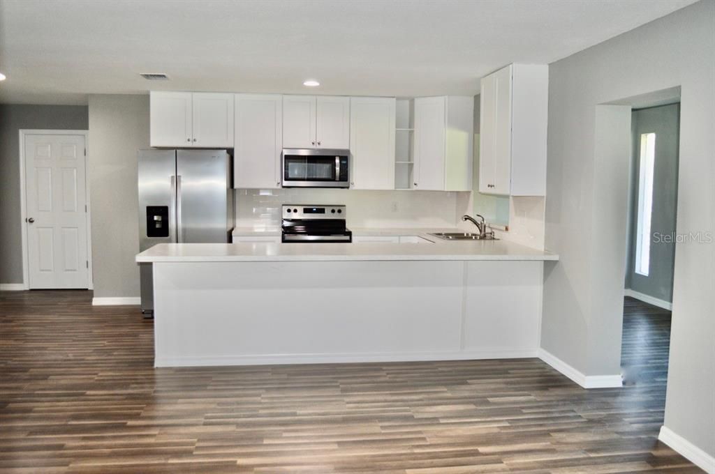 View of Kitchen from living room