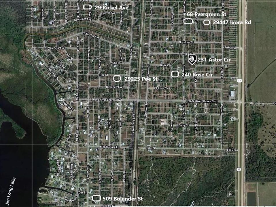 7 lots sold as package in Peace River Shores
