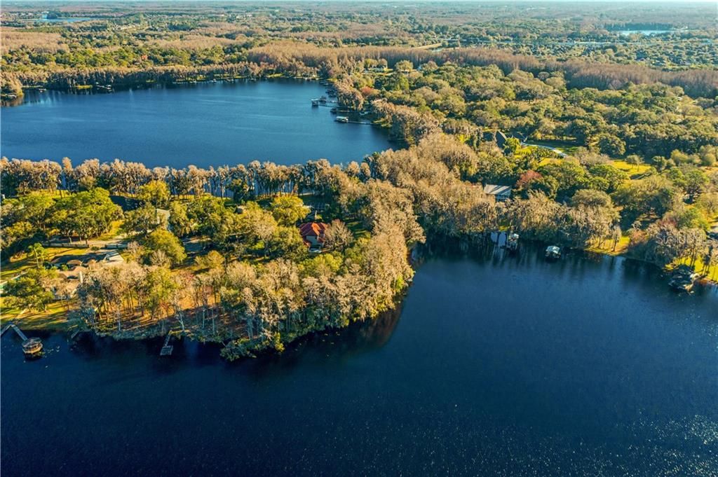 Rock lake and Lake Josephine, two famous lakes in Keystone-Odessa, an environmentally sensitive and beautiful area known for its plentiful lakes and zoning allowing for no more than one house per acre under the Keystone-Odessa Community Plan.