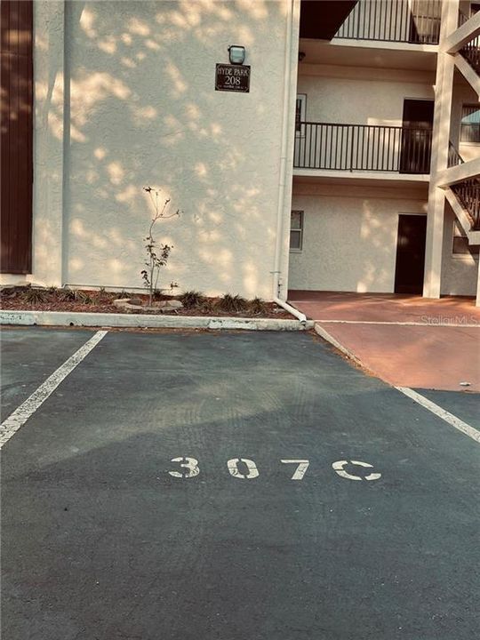 Front of Building with #307 assigned parking spot