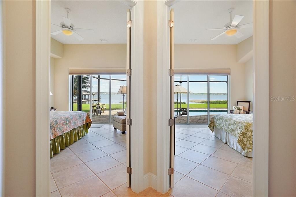 Two guest suites offer lake views ~