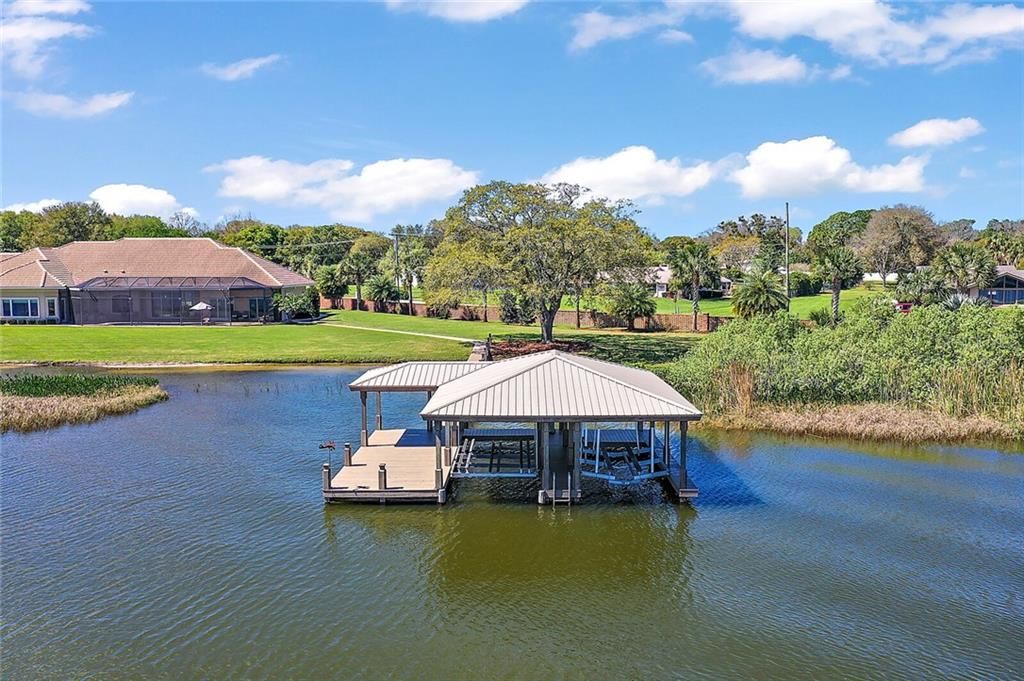 Double boat house and deck space ~