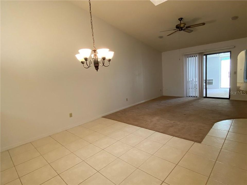Dining Room / living room combo leads out to bonus