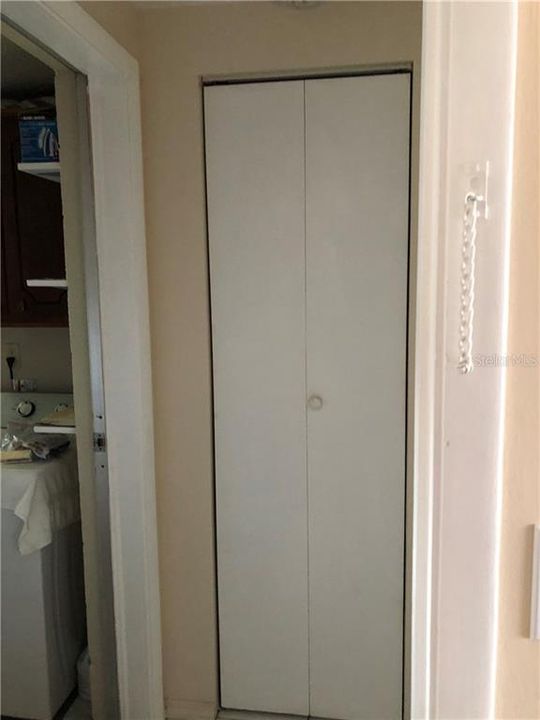Pantry in hallway by Garage
