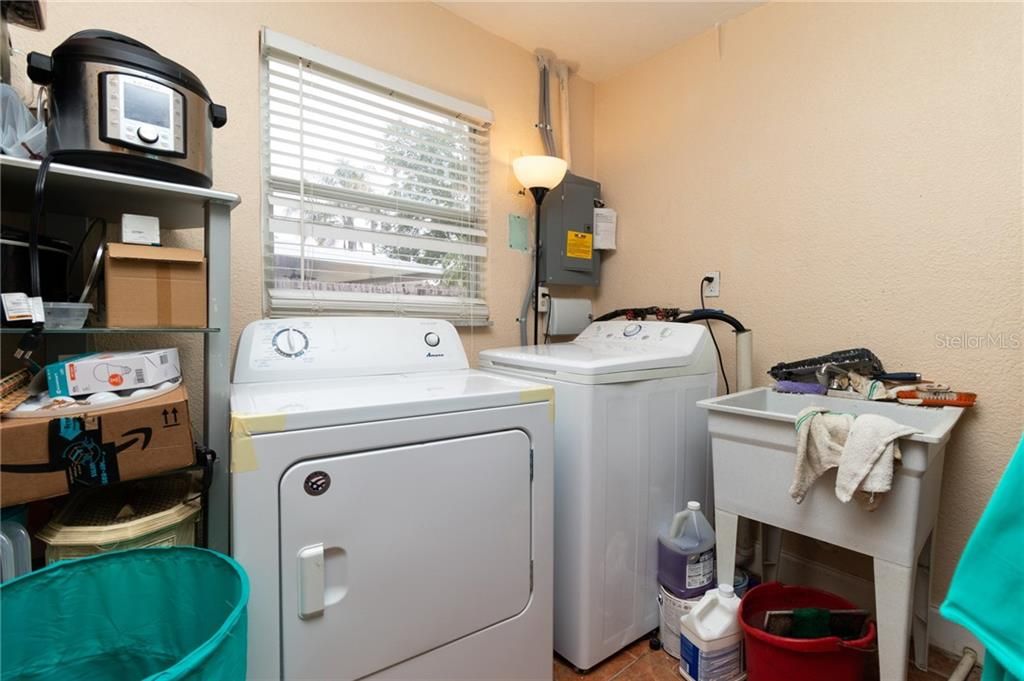 Indoor Laundry and Storage area