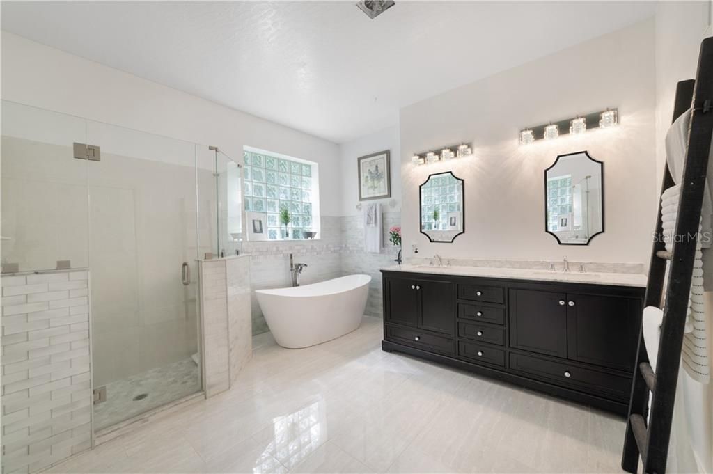 Owners spared no expense when remodeling this master bath!