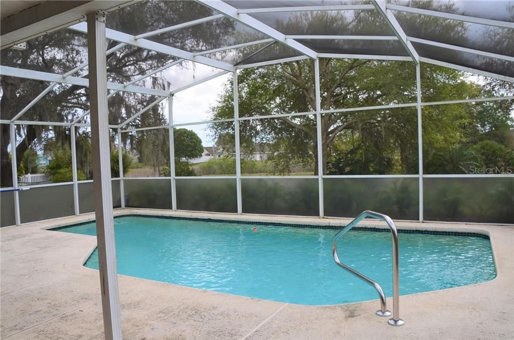 Relax And Enjoy Florida Living While Sitting Poolside. Watch And Listen To Birds Visiting The Pond In This Private Back Yard Setting,  Lower Screen Panels Offer More Privacy