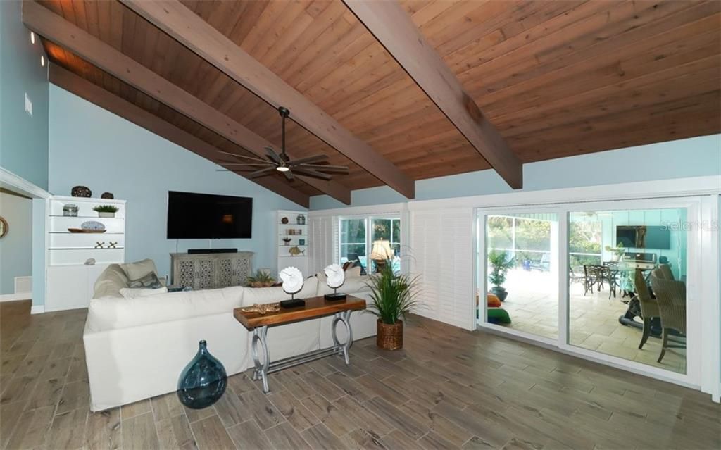 Great Room opens onto pool area