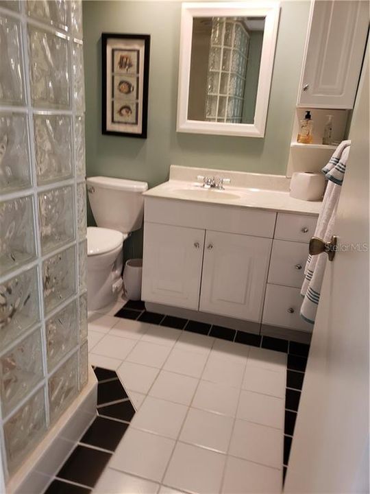 Guest bathroom with stand up shower
