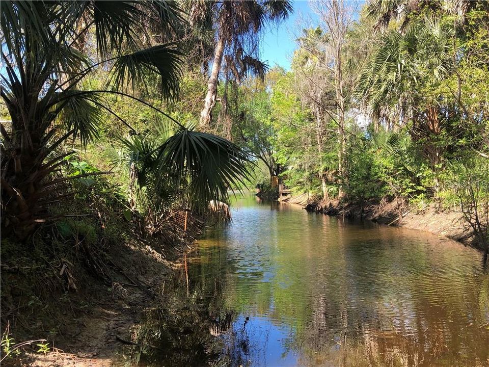 Canal leads right out to River