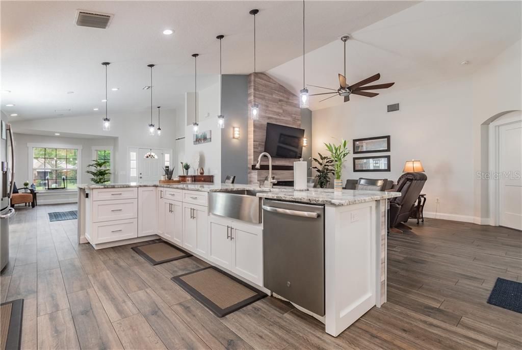 KITCHEN and family room to dining area