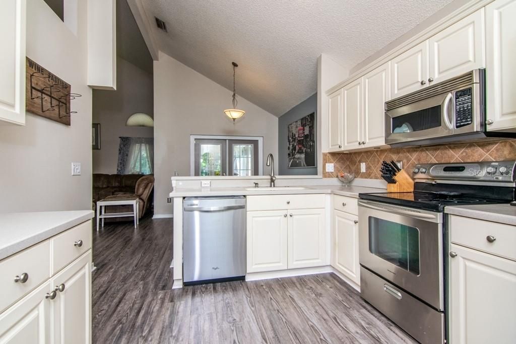 Large open kitchen - tons of cabinet and counter space.