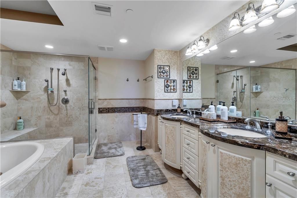 Other view of master bathroom, nice, spacious, luxury all around !