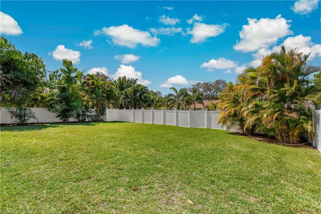 Completely fenced in oversized yard
