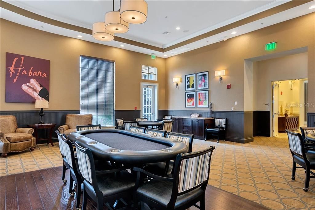 Change your office environment for a fun game of poker in this office.  The Club features more rooms for a variety of games and entertainment