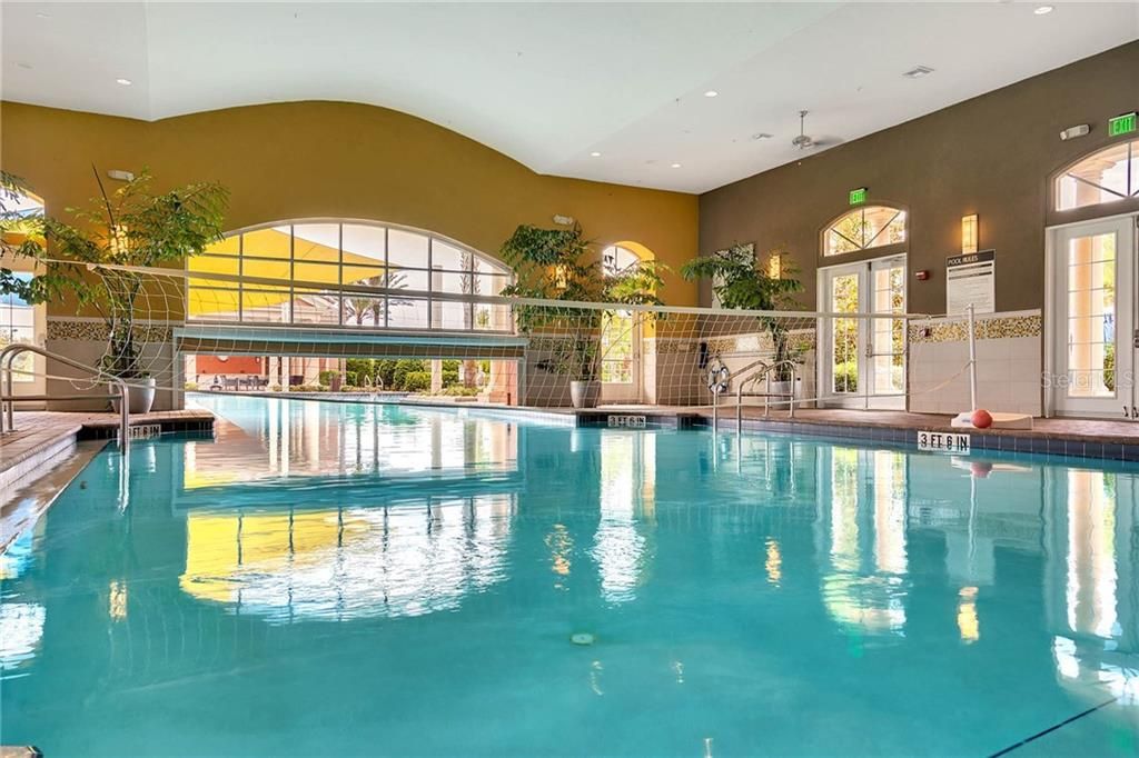 Need to stay out of the sun? Swim, relax or play water volleyball in the indoor pool